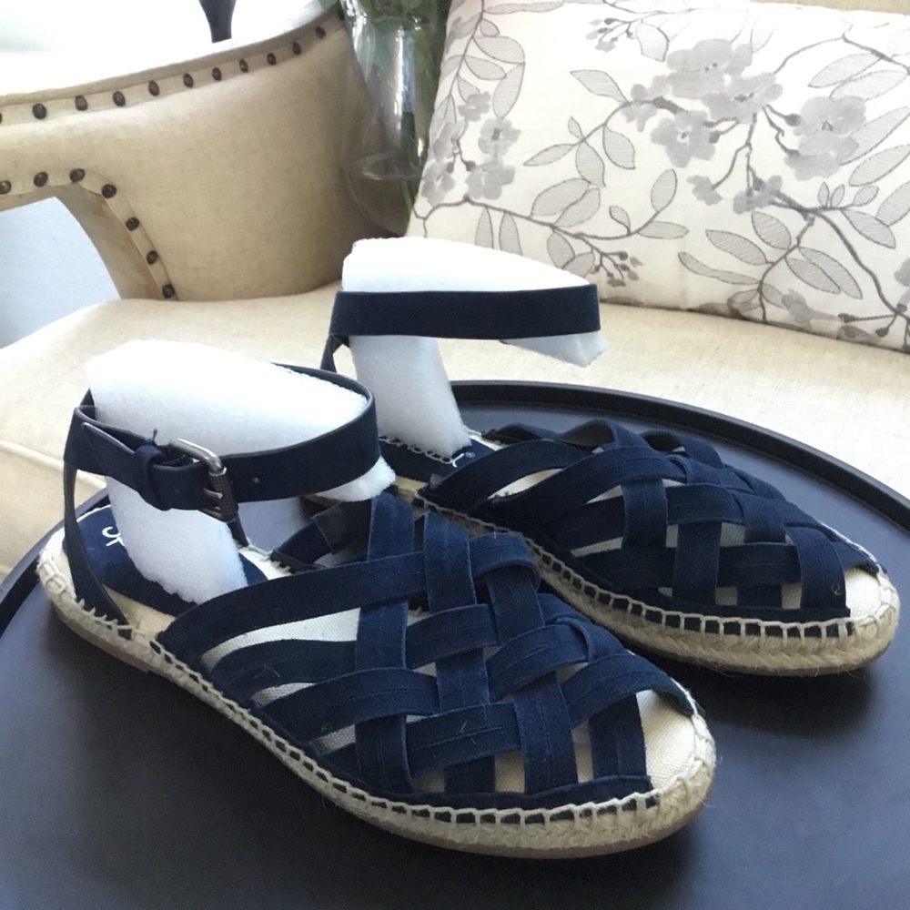 Splendid Sheryl woven navy suede espadrille sandal